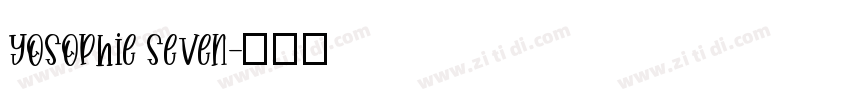 YoSophie Seven字体转换